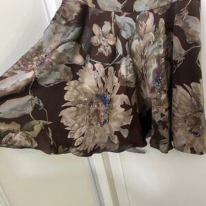 Ralph Lauren Silk Floral Midi Knee Length Skirt Size 12